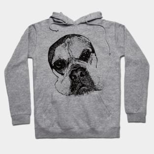 Bullmastiff Face Design - A Mastiff Christmas Gift Hoodie